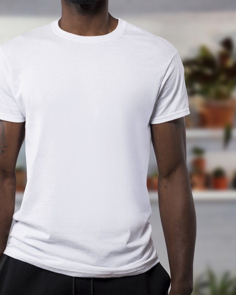 Camiseta de algodón en color hueso